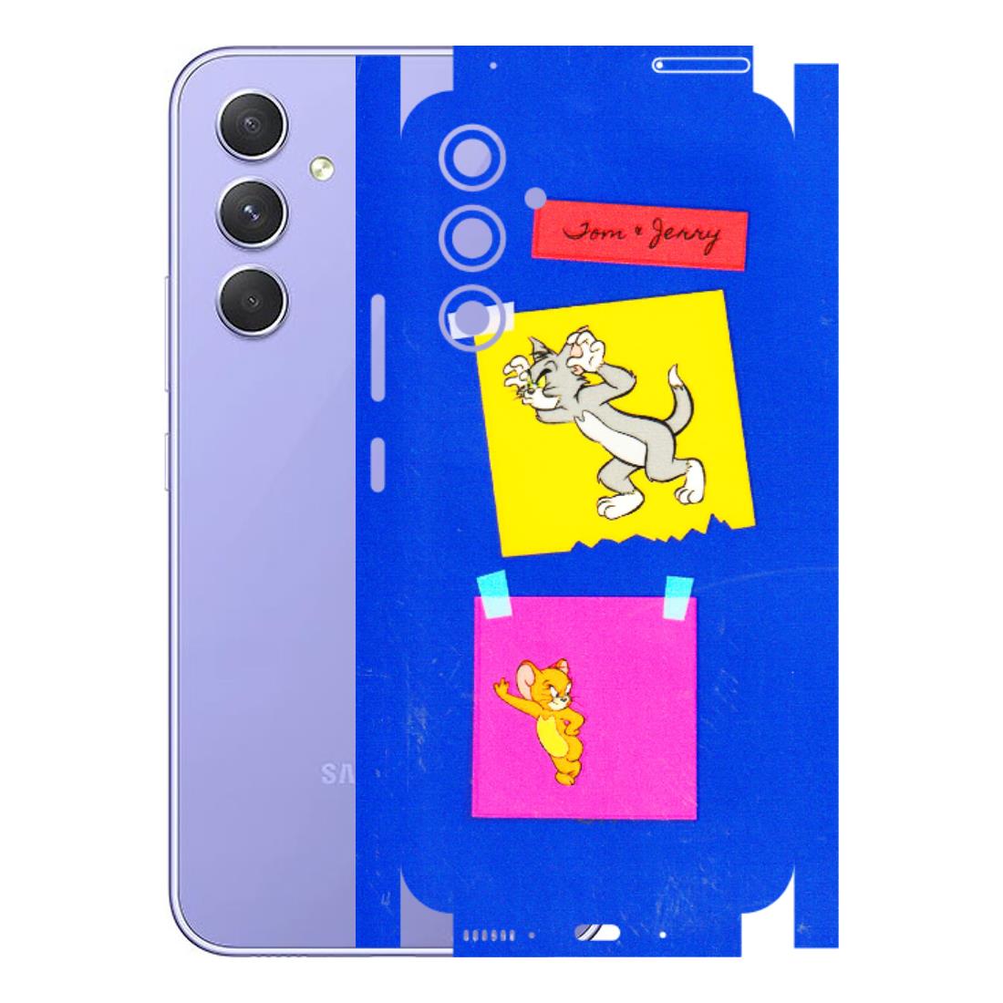 Samsung A/S Series Phone Skins (All Models) - Tom N Jerry Sticky Notes - 3D Embossed Finish (L-88) Samsung Galaxy A54 (5G)