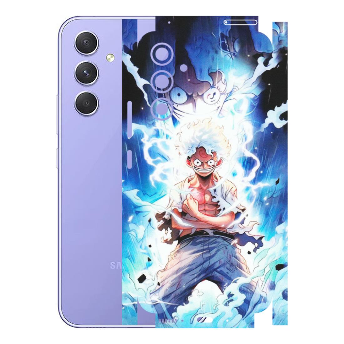 Samsung A/S Series Phone Skins (All Models) - Blue Thunder Luffy Anime - Matte Finish (M-132) Samsung Galaxy A54 (5G)