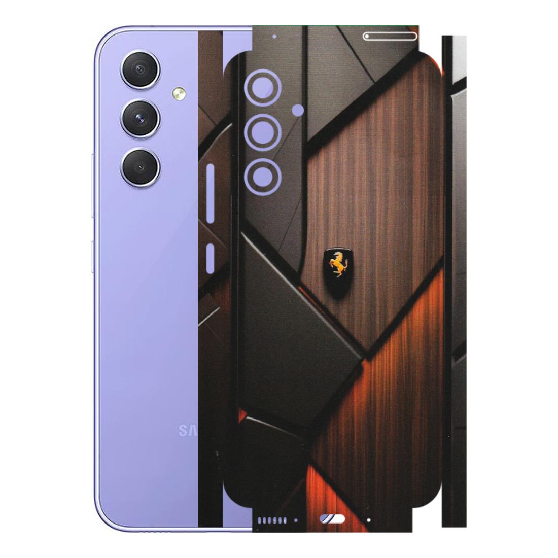 Samsung A/S Series Phone Skins (All Models) - Lambo Beauty Wood Pattern Sober - Matte Finish (M-51) Samsung Galaxy A54 (5G)