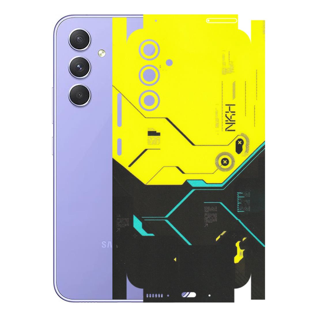 Samsung A/S Series Phone Skins (All Models) - Black Yellow Technica - Matte Finish (M-53) Samsung Galaxy A54 (5G)