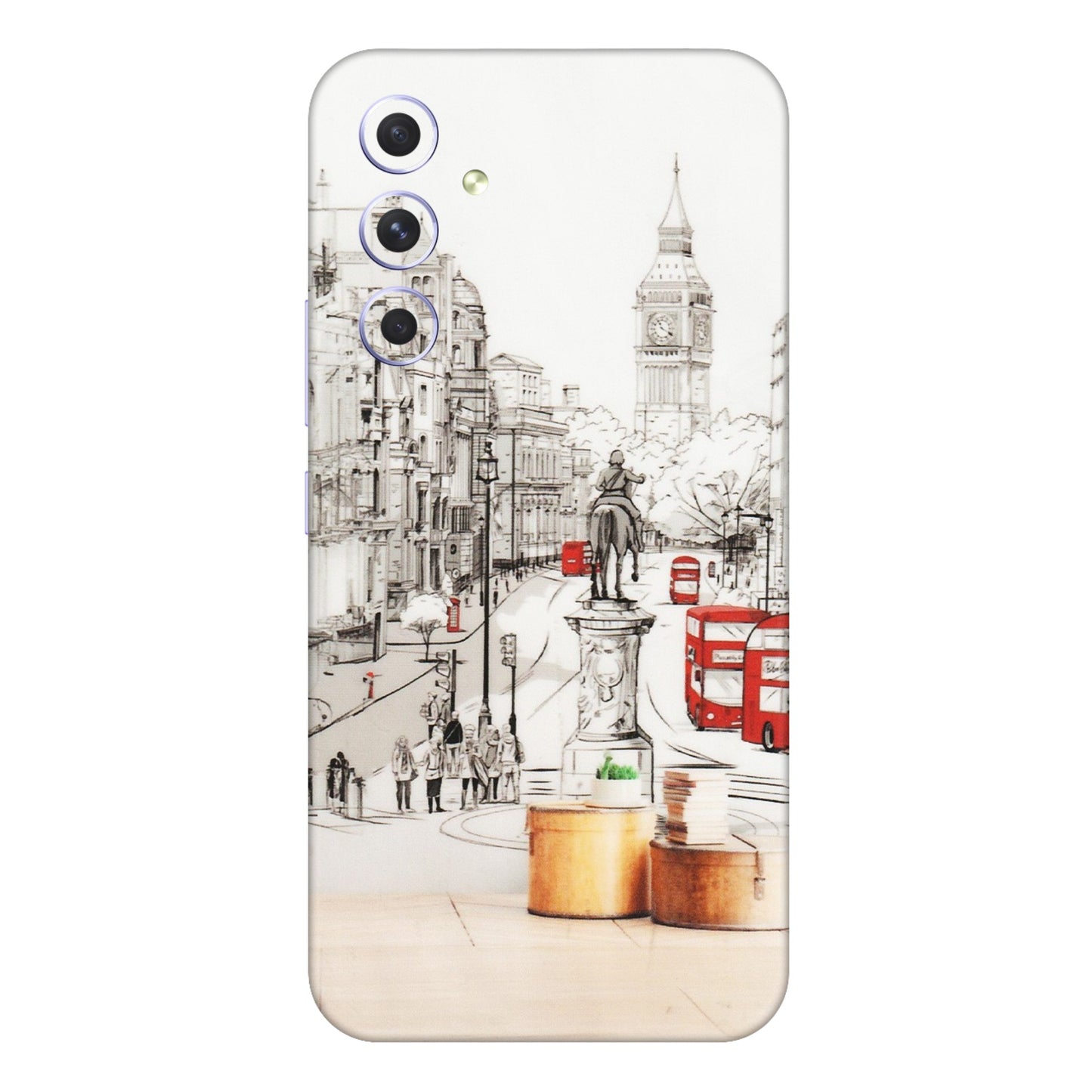 Samsung A/S Series Phone Skins (All Models) - London Street - Transparent Finish (T-02) Samsung Galaxy A54 (5G)