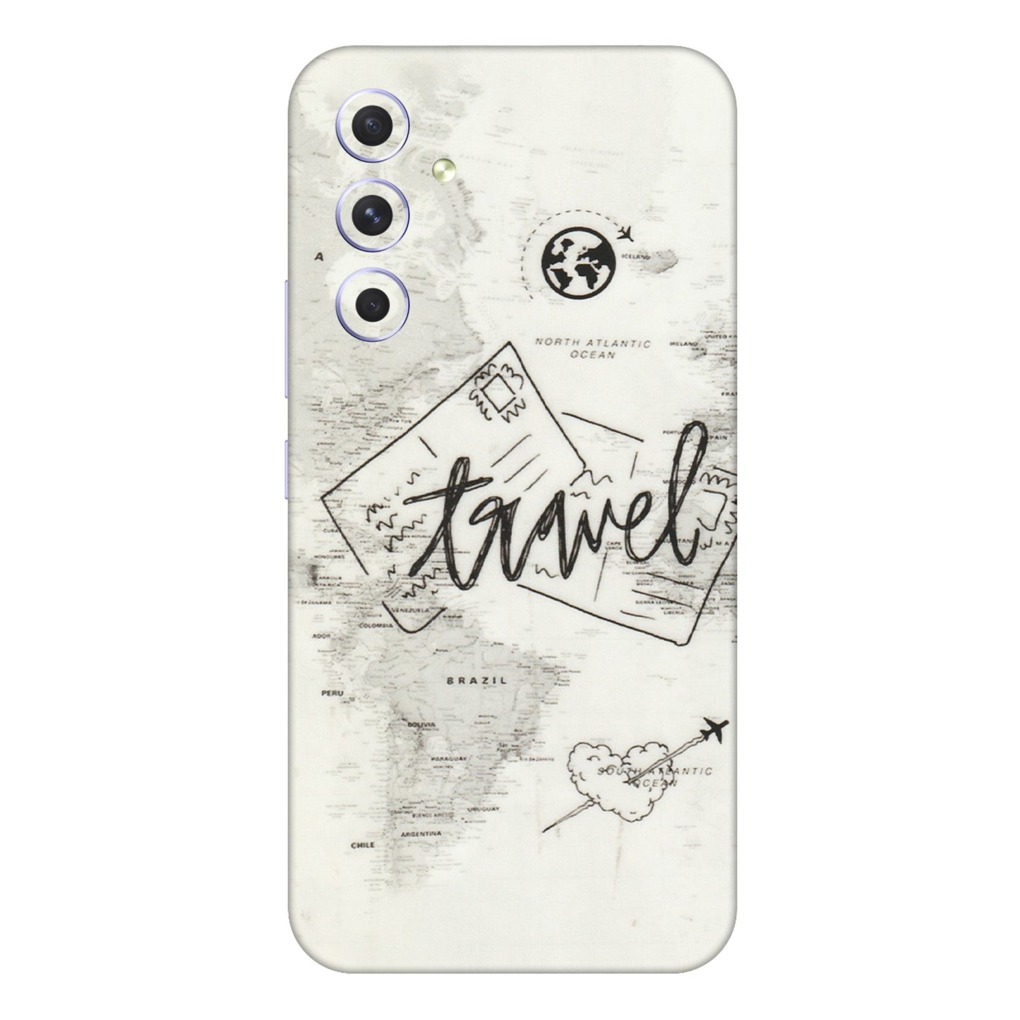 Samsung A/S Series Phone Skins (All Models) - Travel Ticket - Transparent Finish (T-06) Samsung Galaxy A54 (5G)