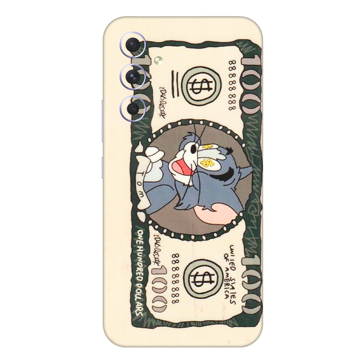 Samsung A/S Series Phone Skins (All Models) - One Hundred Dollar Tom - Transparent Finish (T-16) Samsung Galaxy A54 (5G)