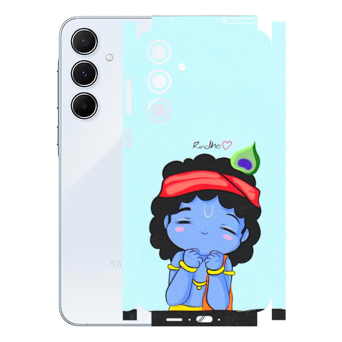 Samsung A/S Series Phone Skins (All Models) - Radhe Radhe Cute Toon - 3D Embossed Finish (L-05) Samsung Galaxy A55 (5G)