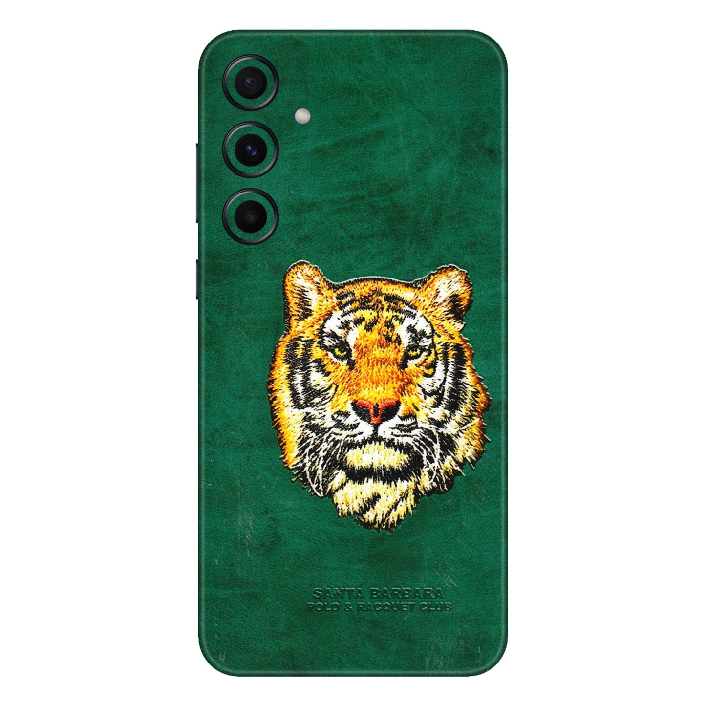 Samsung A/S Series Phone Skins (All Models) - Leather Feel Tiger - 3D Embossed Finish (L-111) Samsung Galaxy A55 (5G)