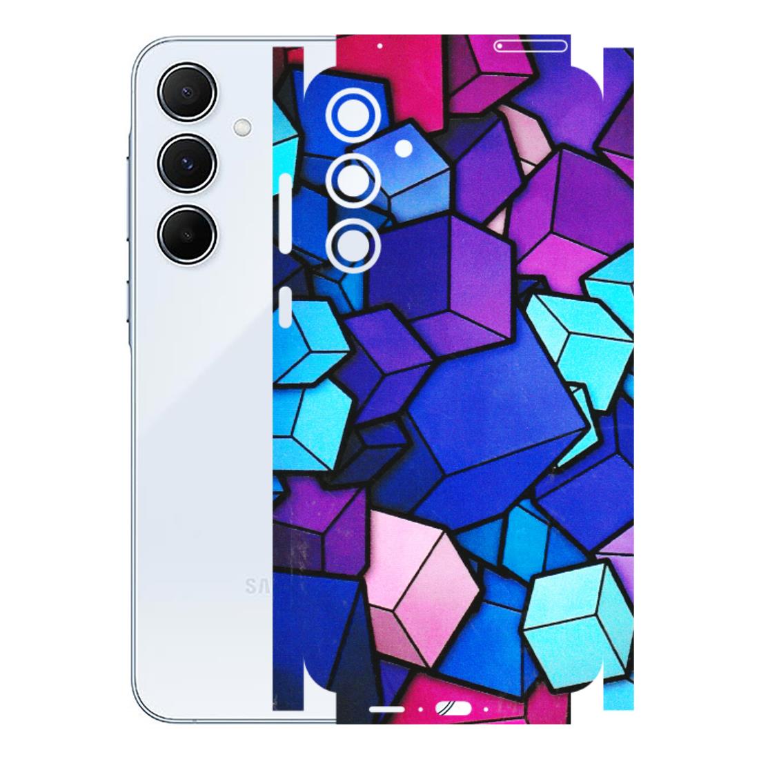 Samsung A/S Series Phone Skins (All Models) - Cube Doodle - 3D Embossed Finish (L-141) Samsung Galaxy A55 (5G)