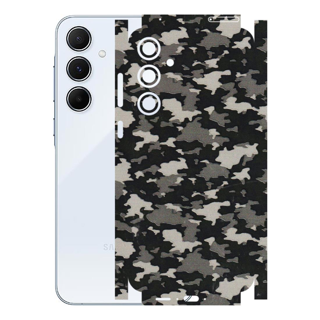 Samsung A/S Series Phone Skins (All Models) - Black/Grey Camoflaunge - 3D Embossed Finish (L-142) Samsung Galaxy A55 (5G)