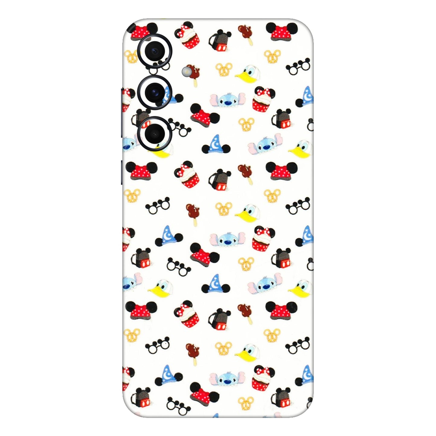 Samsung A/S Series Phone Skins (All Models) - Minnie Mouse & Donald Doodles s - 3D Embossed Finish (L-194) Samsung Galaxy A55 (5G)