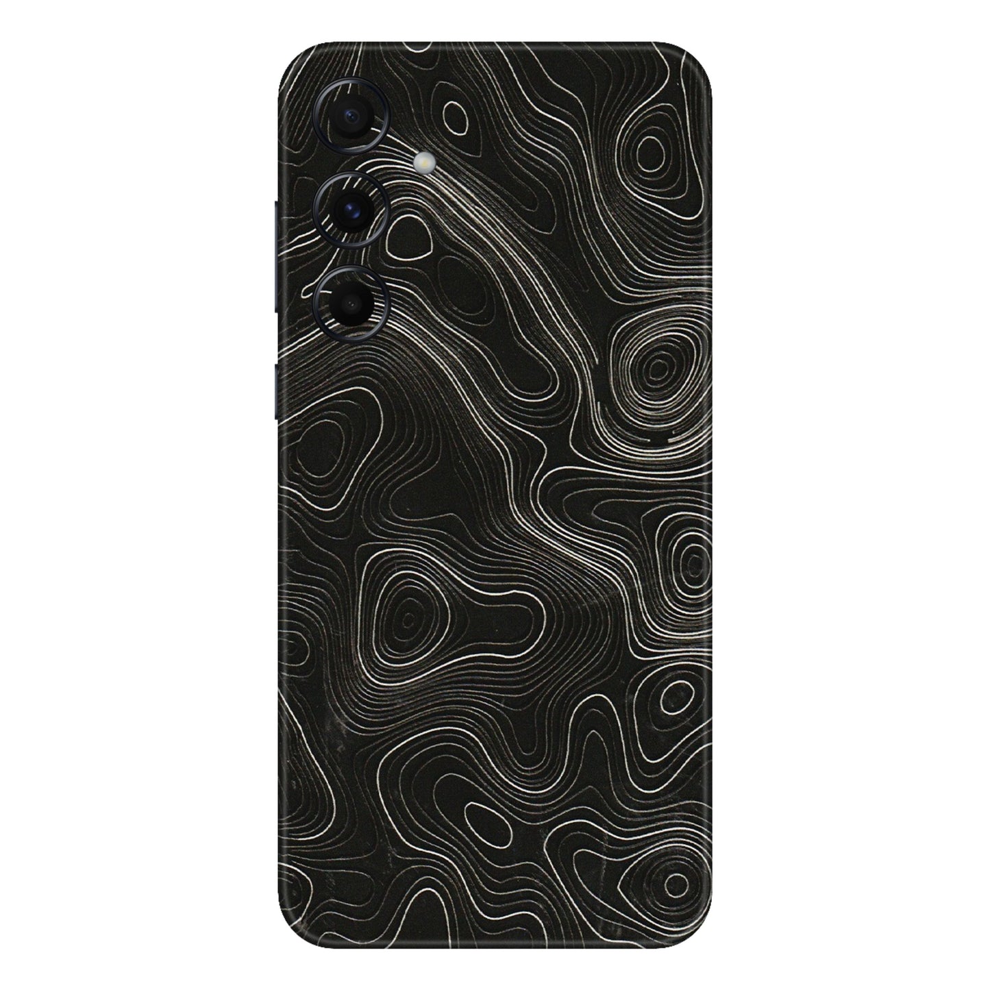 Samsung A/S Series Phone Skins (All Models) - Black Swirl - 3D Embossed Finish (L-196) Samsung Galaxy A55 (5G)