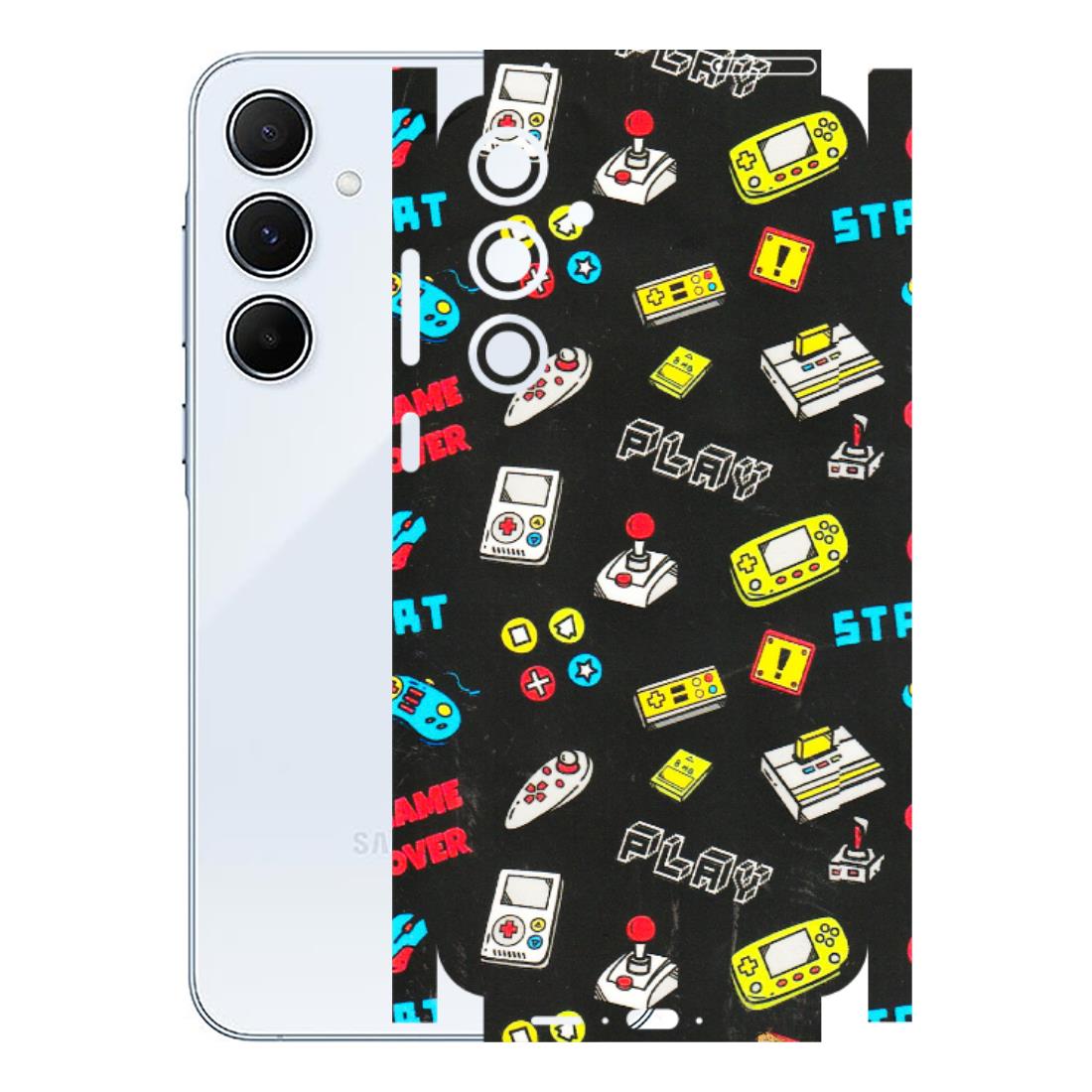 Samsung A/S Series Phone Skins (All Models) - Gaming Doodles - 3D Embossed Finish (L-224) Samsung Galaxy A55 (5G)