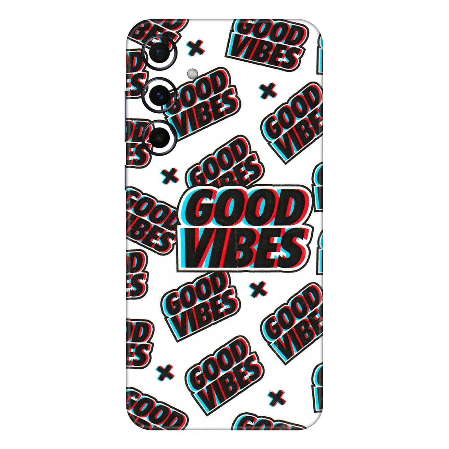 Samsung A/S Series Phone Skins (All Models) - Good Vibes - 3D Embossed Finish (L-282) Samsung Galaxy A55 (5G)
