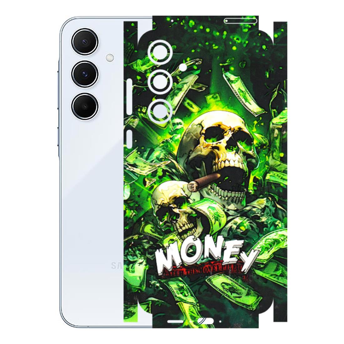Samsung A/S Series Phone Skins (All Models) - Skull Money - 3D Embossed Finish (L-303) Samsung Galaxy A55 (5G)
