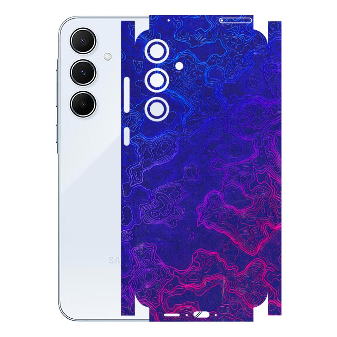 Samsung A/S Series Phone Skins (All Models) - Purple Ripples Swirl - 3D Embossed Finish (L-314) Samsung Galaxy A55 (5G)