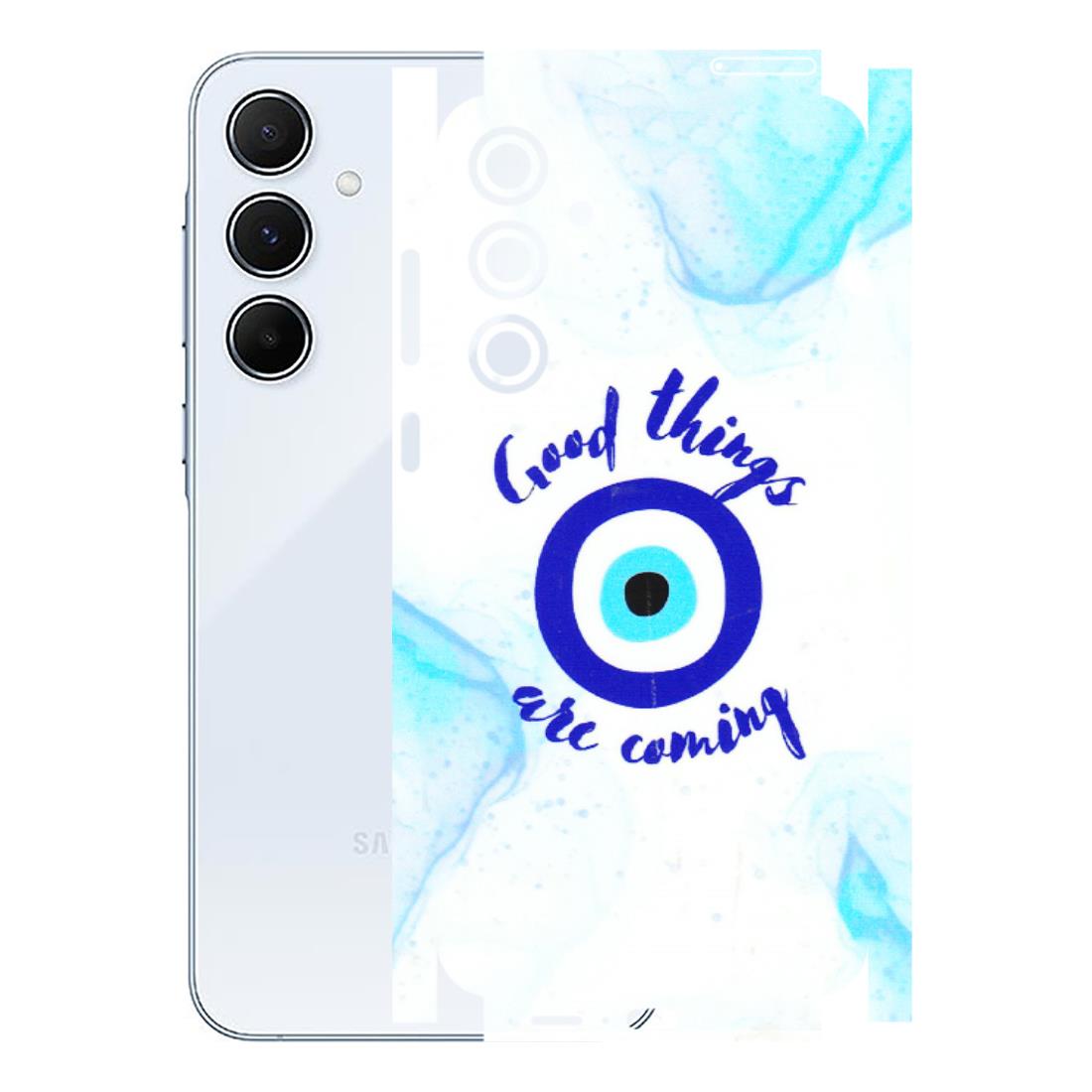 Samsung A/S Series Phone Skins (All Models) - Evil Eye Good Things Are Coming - 3D Embossed Finish (L-322) Samsung Galaxy A55 (5G)