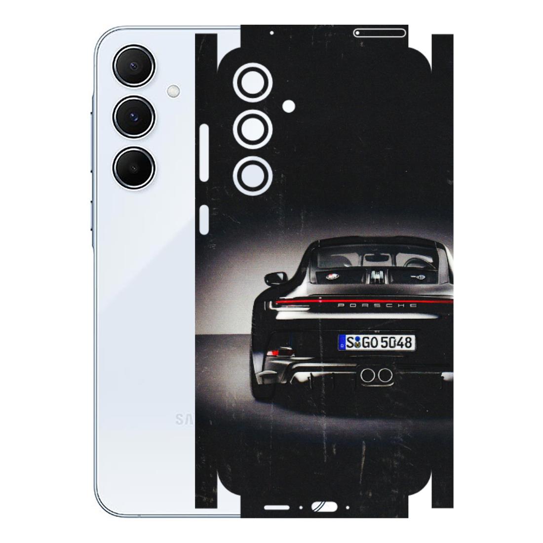 Samsung A/S Series Phone Skins (All Models) - New Black Porsche GT3 - 3D Embossed Finish (L-327) Samsung Galaxy A55 (5G)