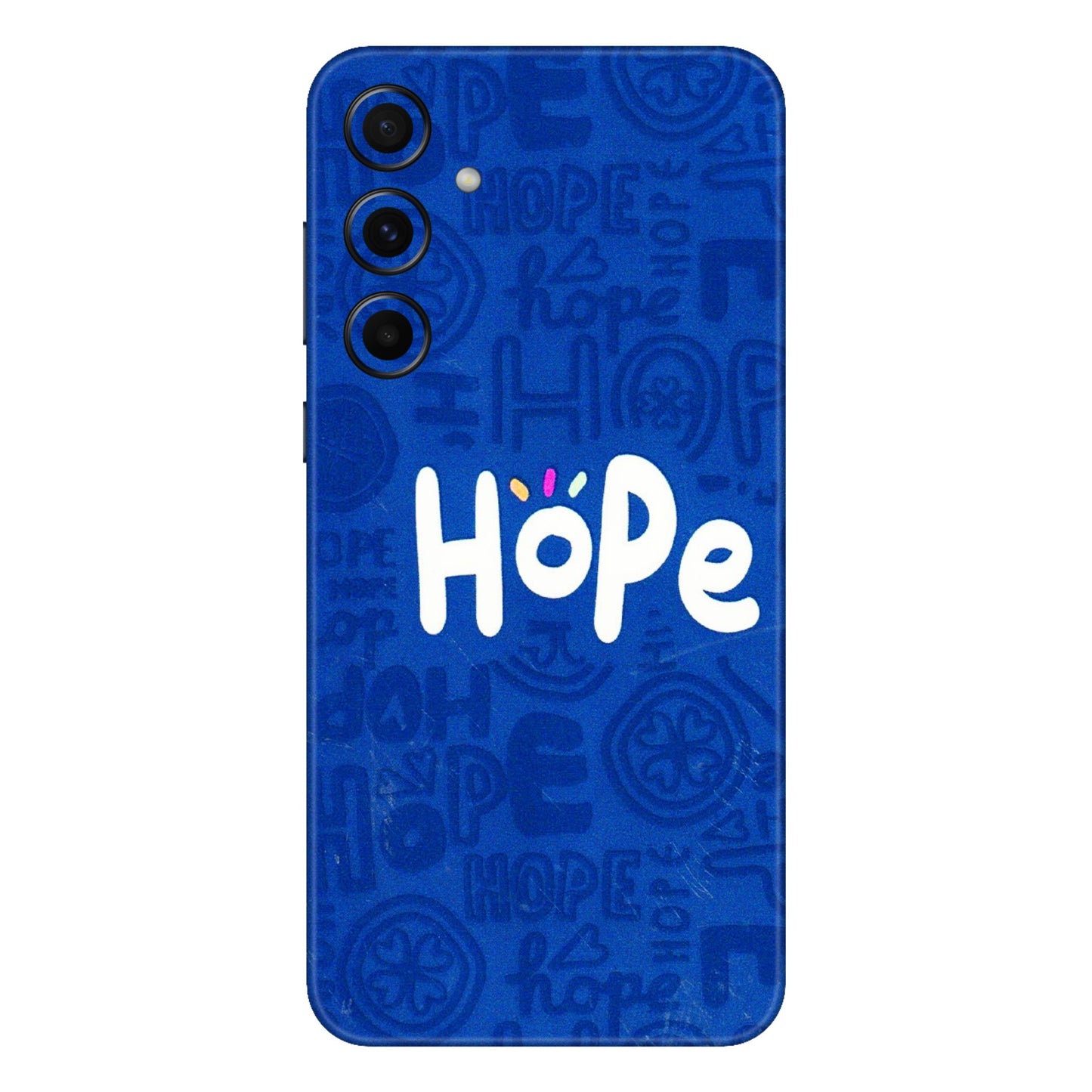 Samsung A/S Series Phone Skins (All Models) - Hope Doodles Blue - 3D Embossed Finish (L-43) Samsung Galaxy A55 (5G)
