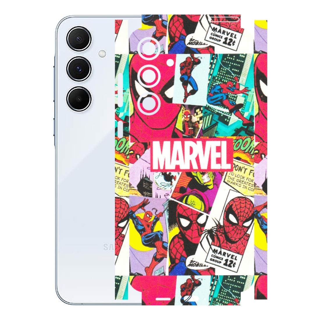 Samsung A/S Series Phone Skins (All Models) - Marvel Comic Spiderman Grafitti - Matte Finish (M-72) Samsung Galaxy A55 (5G)