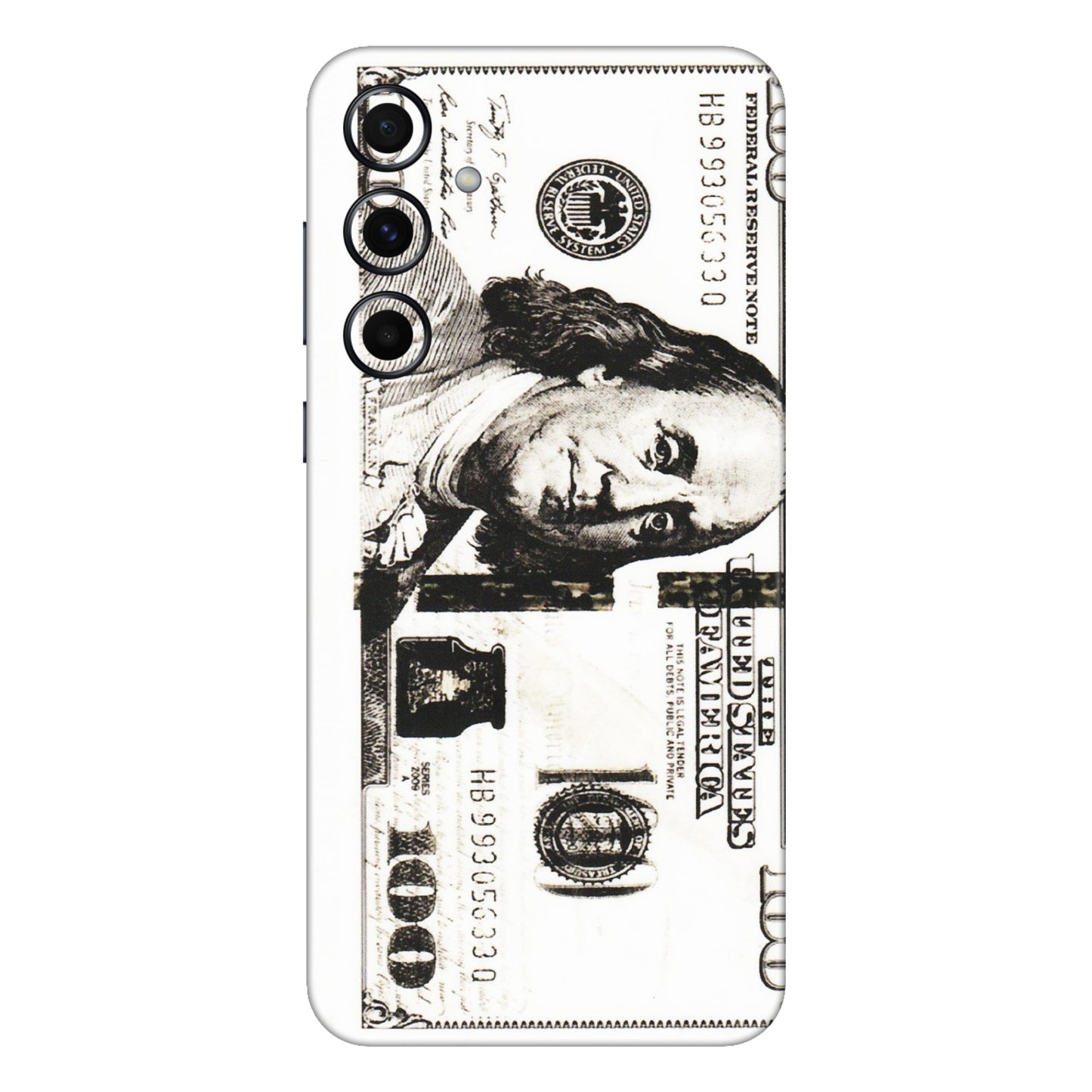 Samsung A/S Series Phone Skins (All Models) - 100 Dollar Currency - Transparent Finish (T-01) Samsung Galaxy A55 (5G)