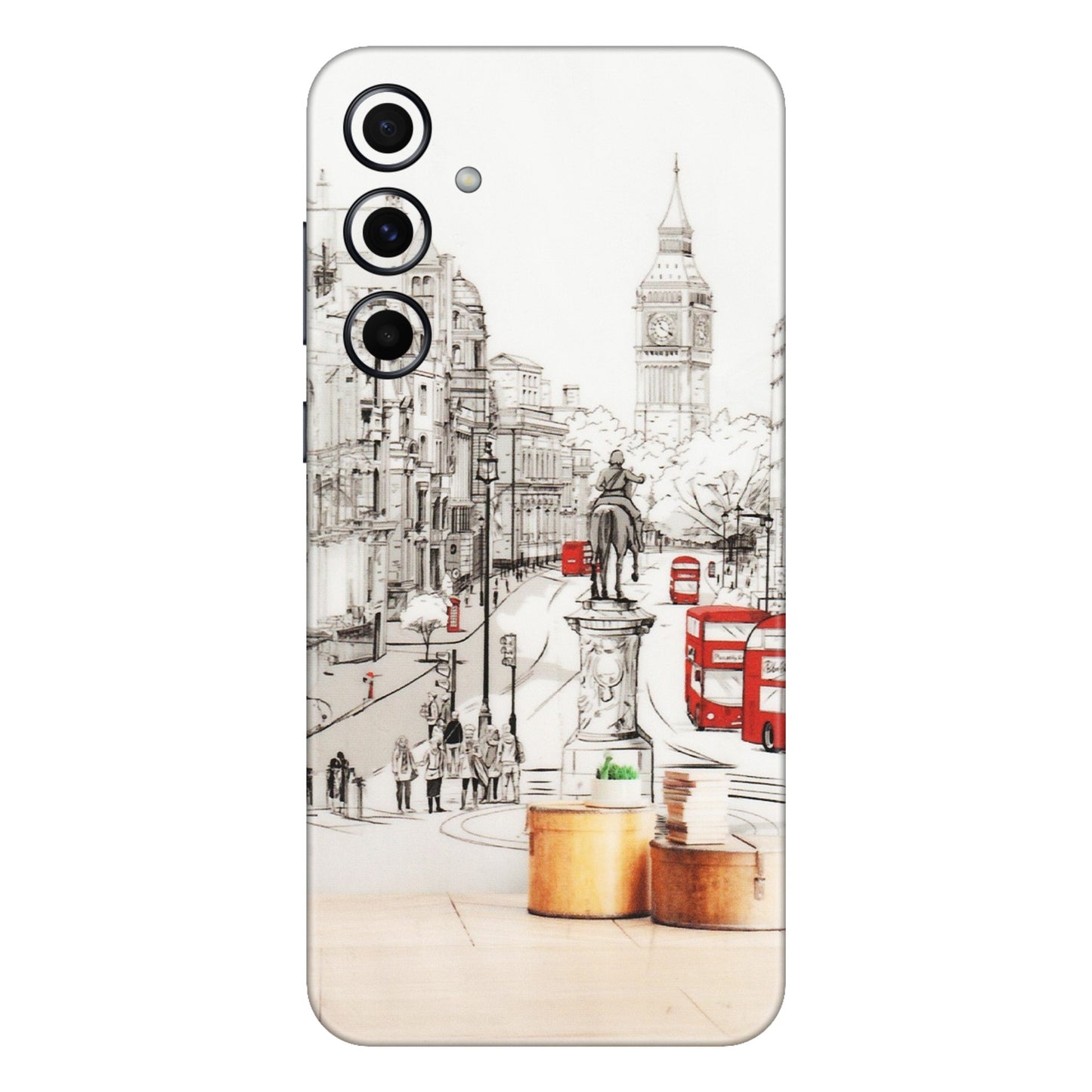 Samsung A/S Series Phone Skins (All Models) - London Street - Transparent Finish (T-02) Samsung Galaxy A55 (5G)