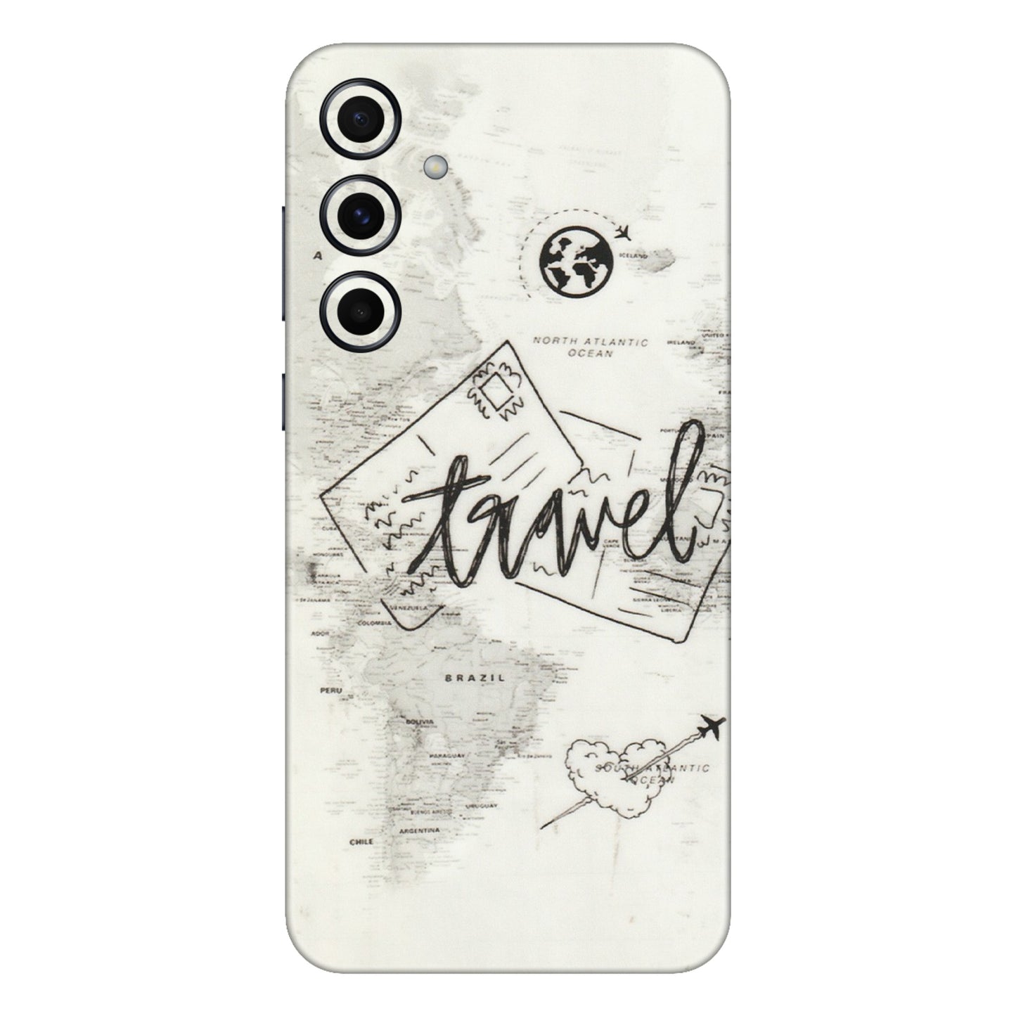 Samsung A/S Series Phone Skins (All Models) - Travel Ticket - Transparent Finish (T-06) Samsung Galaxy A55 (5G)