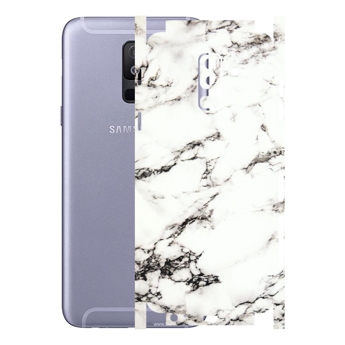 Samsung A/S Series Phone Skins (All Models) - Black and White Marble Texture - 3D Embossed Finish (L-124) Samsung Galaxy A6 Plus 2018