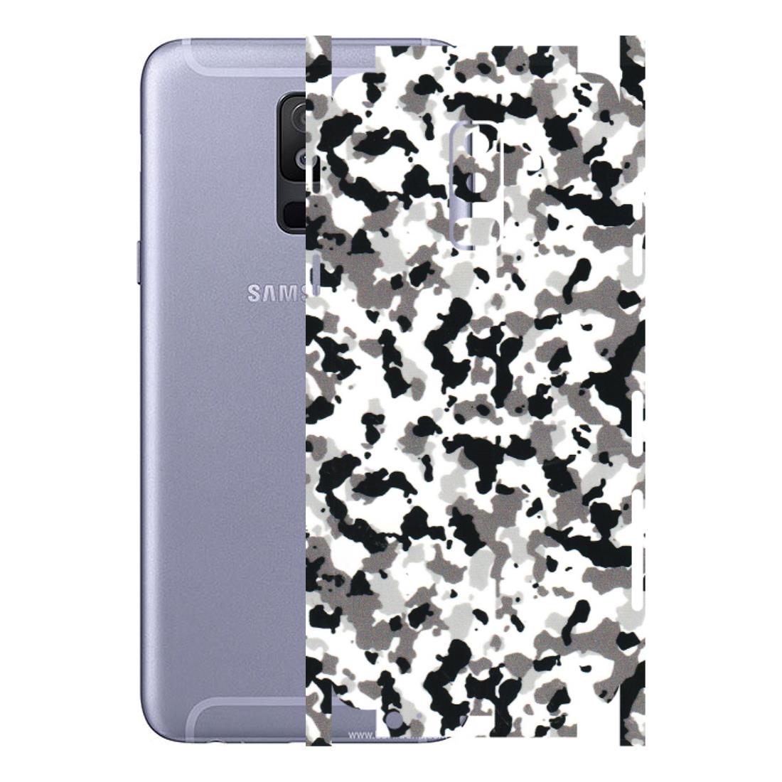 Samsung A/S Series Phone Skins (All Models) - White Black Camouflage - 3D Embossed Finish (L-18) Samsung Galaxy A6 Plus 2018