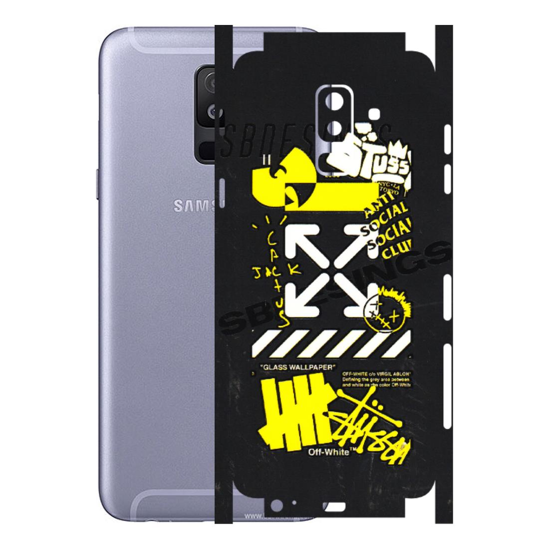 Samsung A/S Series Phone Skins (All Models) - Anti Social Graffiti - 3D Embossed Finish (L-198) Samsung Galaxy A6 Plus 2018