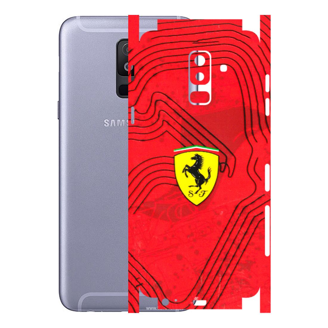 Samsung A/S Series Phone Skins (All Models) - Red Ferrari Logo Stylish - 3D Embossed Finish (L-238) Samsung Galaxy A6 Plus 2018
