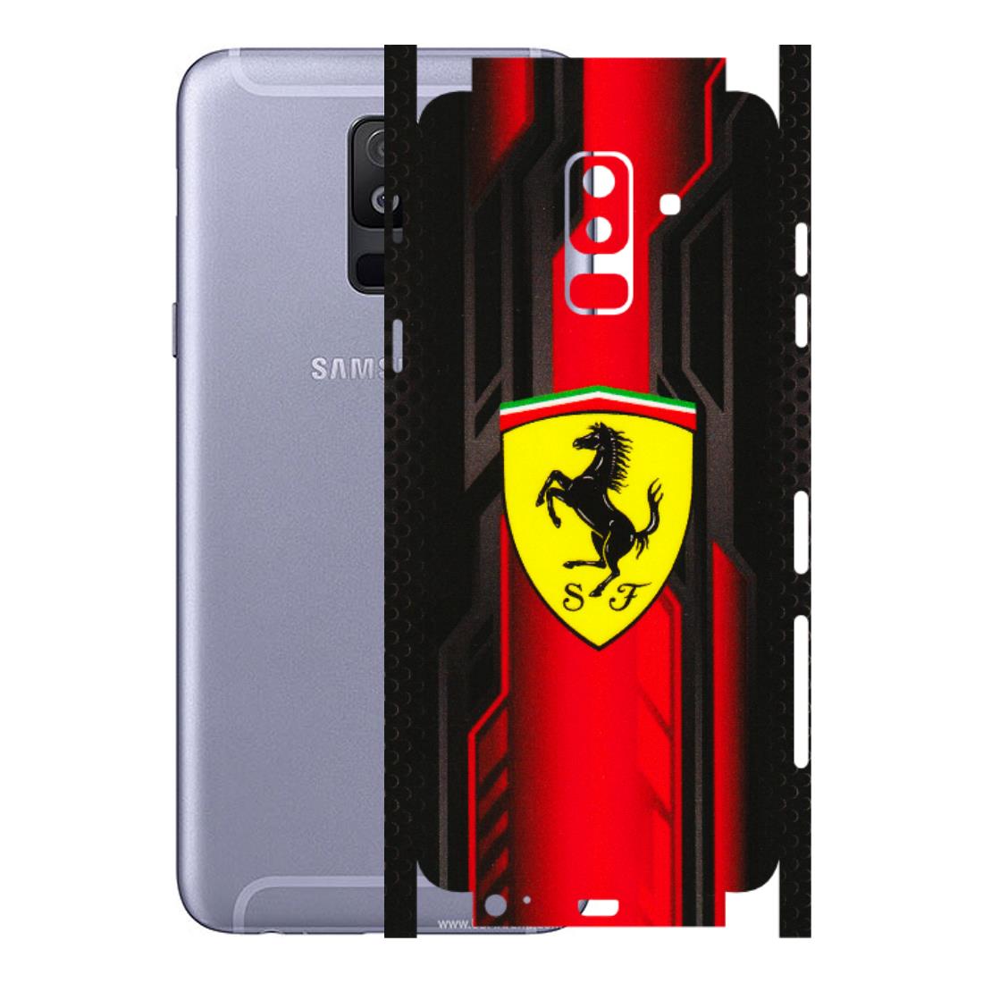 Samsung A/S Series Phone Skins (All Models) - Black Ferrari Logo - 3D Embossed Finish (L-253) Samsung Galaxy A6 Plus 2018