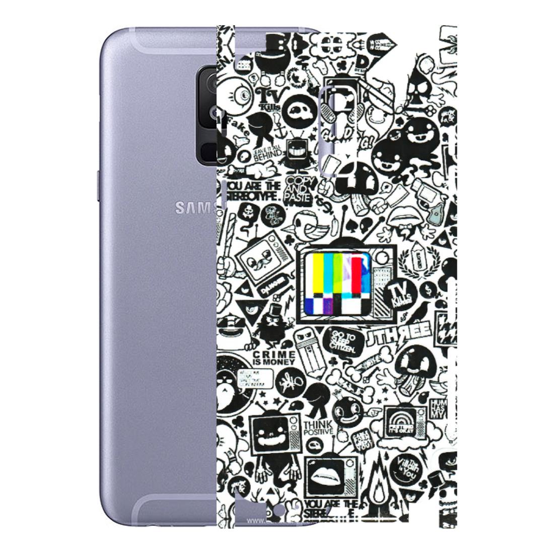 Samsung A/S Series Phone Skins (All Models) - Doodles Positive Art - 3D Embossed Finish (L-263) Samsung Galaxy A6 Plus 2018