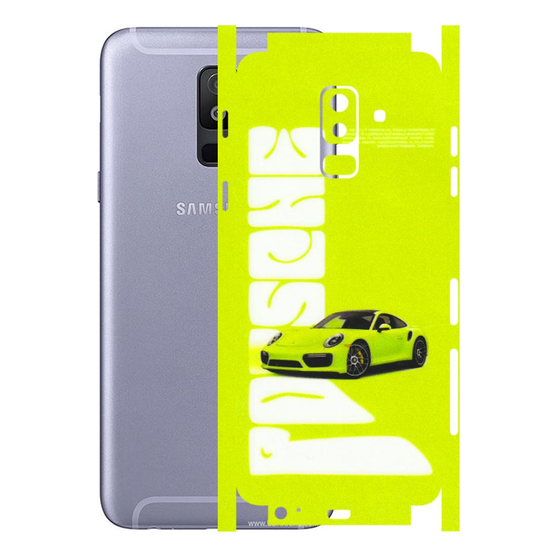 Samsung A/S Series Phone Skins (All Models) - Lime Green Porche - 3D Embossed Finish (L-30) Samsung Galaxy A6 Plus 2018