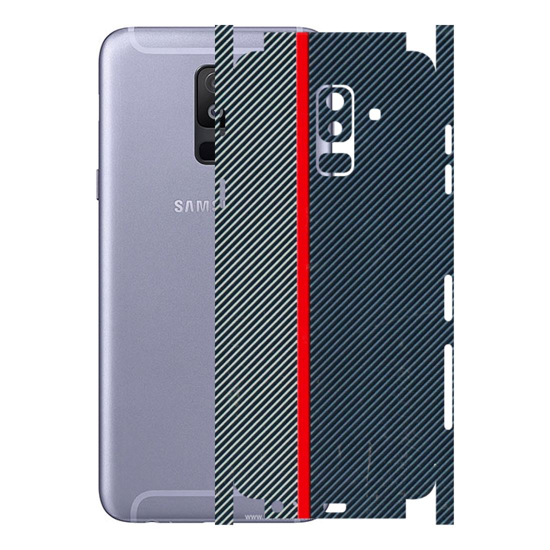 Samsung A/S Series Phone Skins (All Models) - Blue Sober Lines - 3D Embossed Finish (L-305) Samsung Galaxy A6 Plus 2018