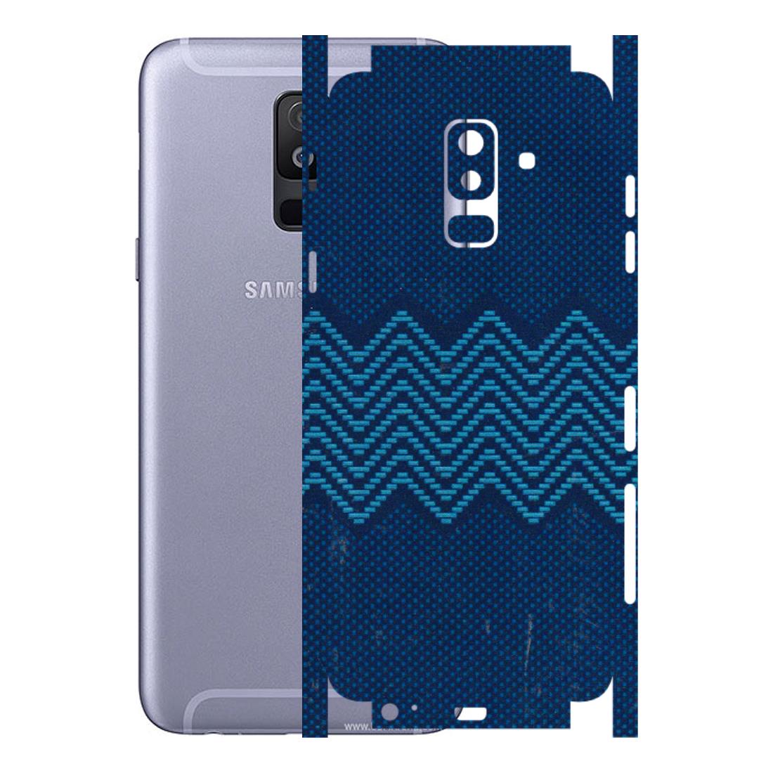 Samsung A/S Series Phone Skins (All Models) - Blue Sober Waves - 3D Embossed Finish (L-306) Samsung Galaxy A6 Plus 2018