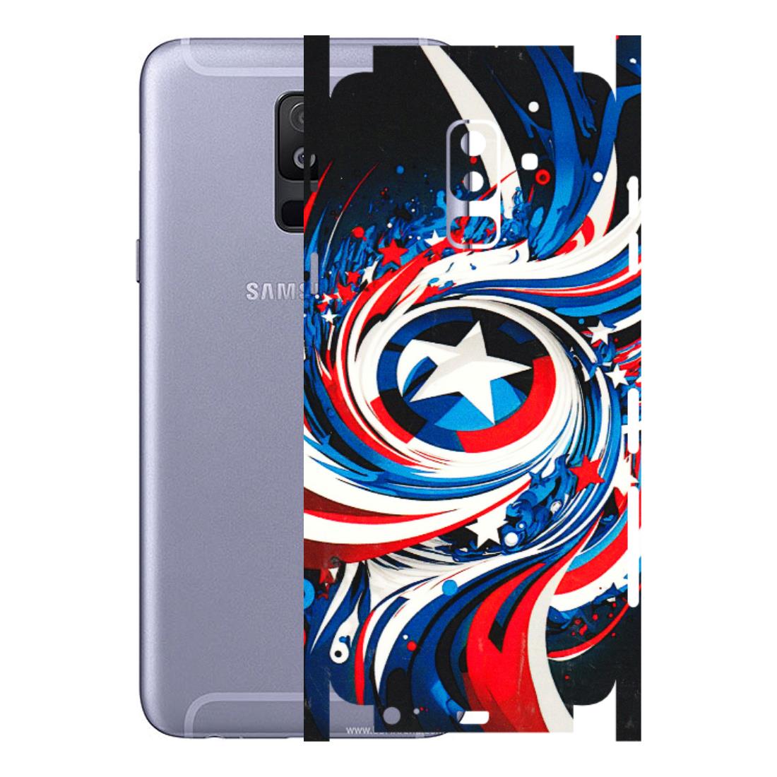 Samsung A/S Series Phone Skins (All Models) - Captain America Logo - 3D Embossed Finish (L-307) Samsung Galaxy A6 Plus 2018