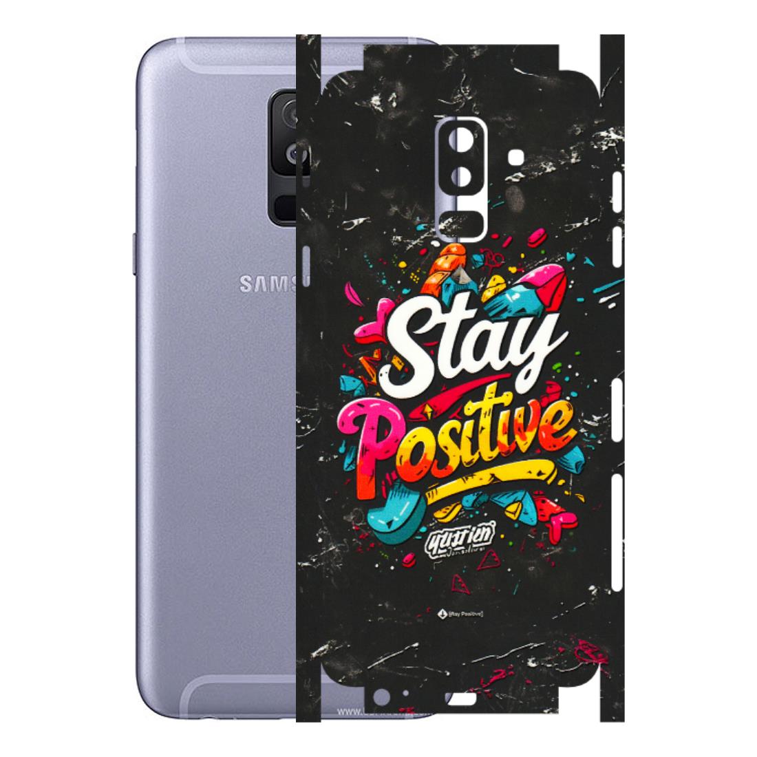 Samsung A/S Series Phone Skins (All Models) - Stay Positive Black - 3D Embossed Finish (L-31) Samsung Galaxy A6 Plus 2018