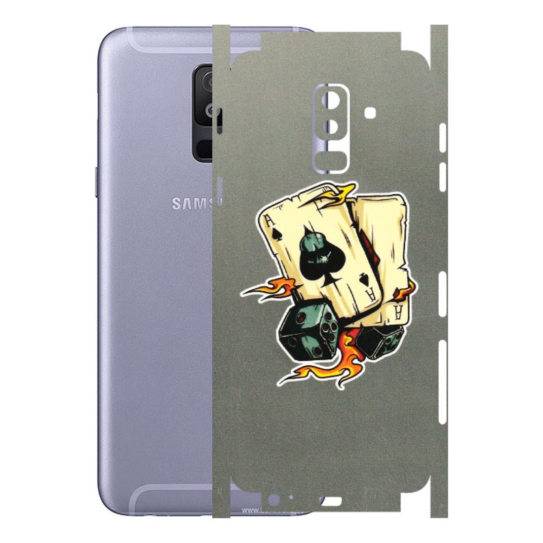 Samsung A/S Series Phone Skins (All Models) - Grey Cards Of Ace - 3D Embossed Finish (L-77) Samsung Galaxy A6 Plus 2018