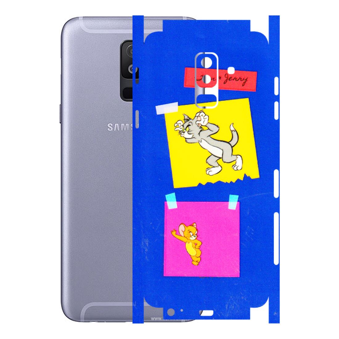 Samsung A/S Series Phone Skins (All Models) - Tom N Jerry Sticky Notes - 3D Embossed Finish (L-88) Samsung Galaxy A6 Plus 2018