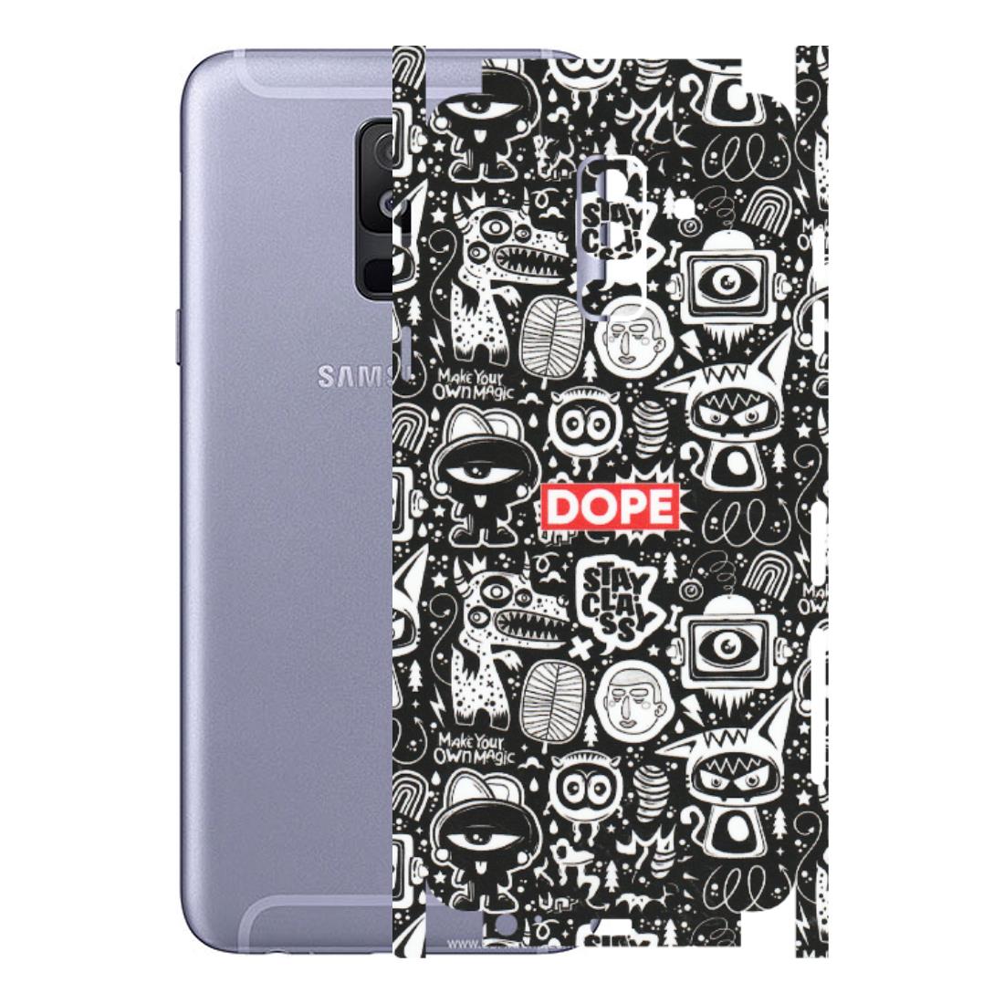 Samsung A/S Series Phone Skins (All Models) - Dope Stay Classy Black Doodles - Matte Finish (M-126) Samsung Galaxy A6 Plus 2018