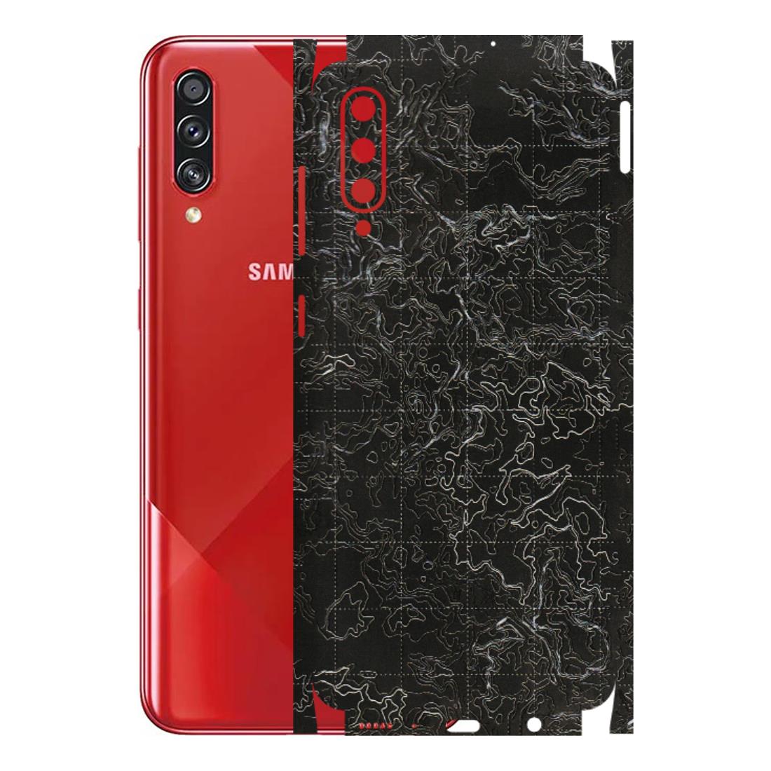 Samsung A/S Series Phone Skins (All Models) - Black map Texture - 3D Embossed Finish (L-201) Samsung Galaxy A70s