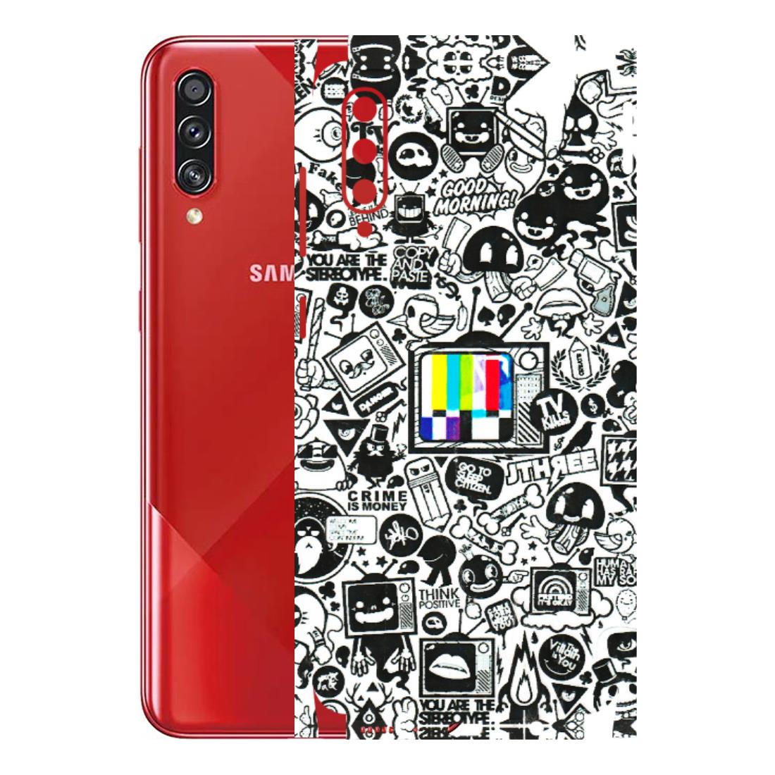Samsung A/S Series Phone Skins (All Models) - Doodles Positive Art - 3D Embossed Finish (L-263) Samsung Galaxy A70s