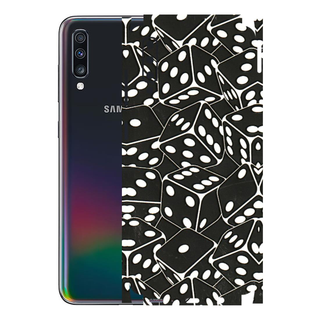 Samsung A/S Series Phone Skins (All Models) - Big Black Dices - 3D Embossed Finish (L-106) Samsung Galaxy A70