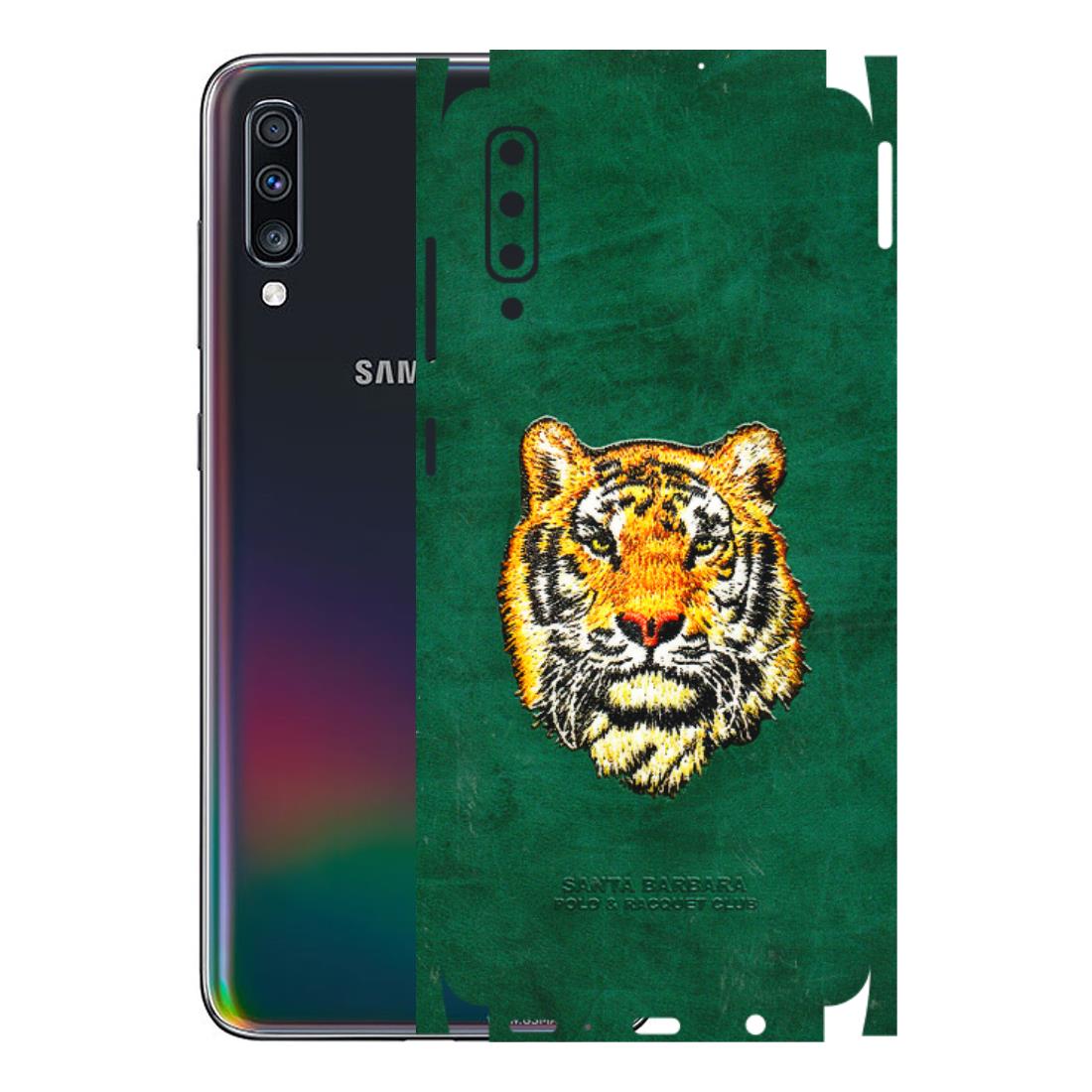 Samsung A/S Series Phone Skins (All Models) - Leather Feel Tiger - 3D Embossed Finish (L-111) Samsung Galaxy A70
