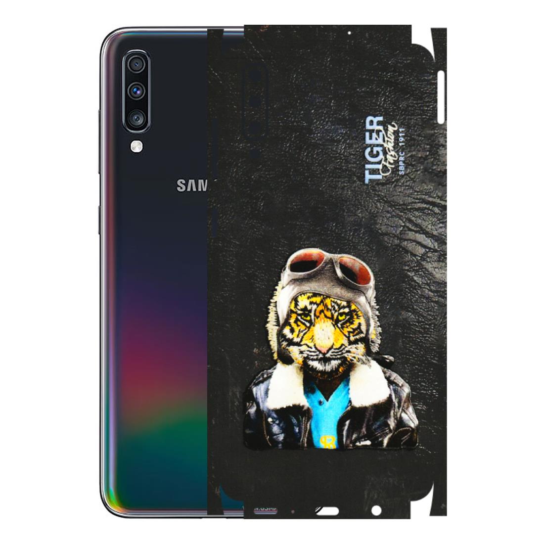 Samsung A/S Series Phone Skins (All Models) - Rider Tiger - 3D Embossed Finish (L-113) Samsung Galaxy A70