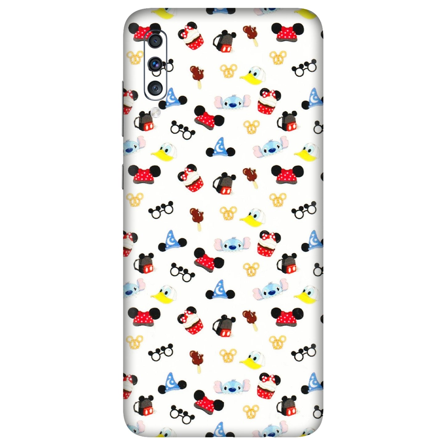 Samsung A/S Series Phone Skins (All Models) - Minnie Mouse & Donald Doodles s - 3D Embossed Finish (L-194) Samsung Galaxy A70