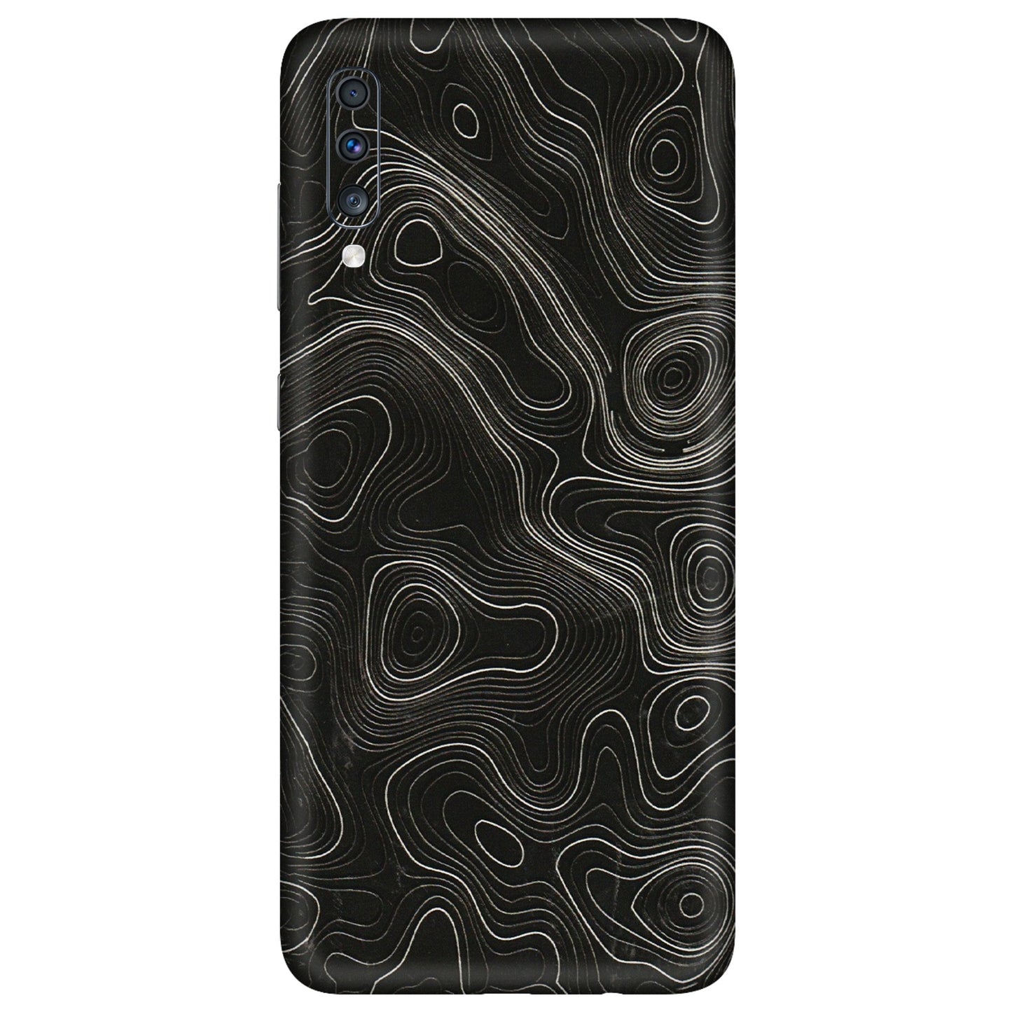 Samsung A/S Series Phone Skins (All Models) - Black Swirl - 3D Embossed Finish (L-196) Samsung Galaxy A70