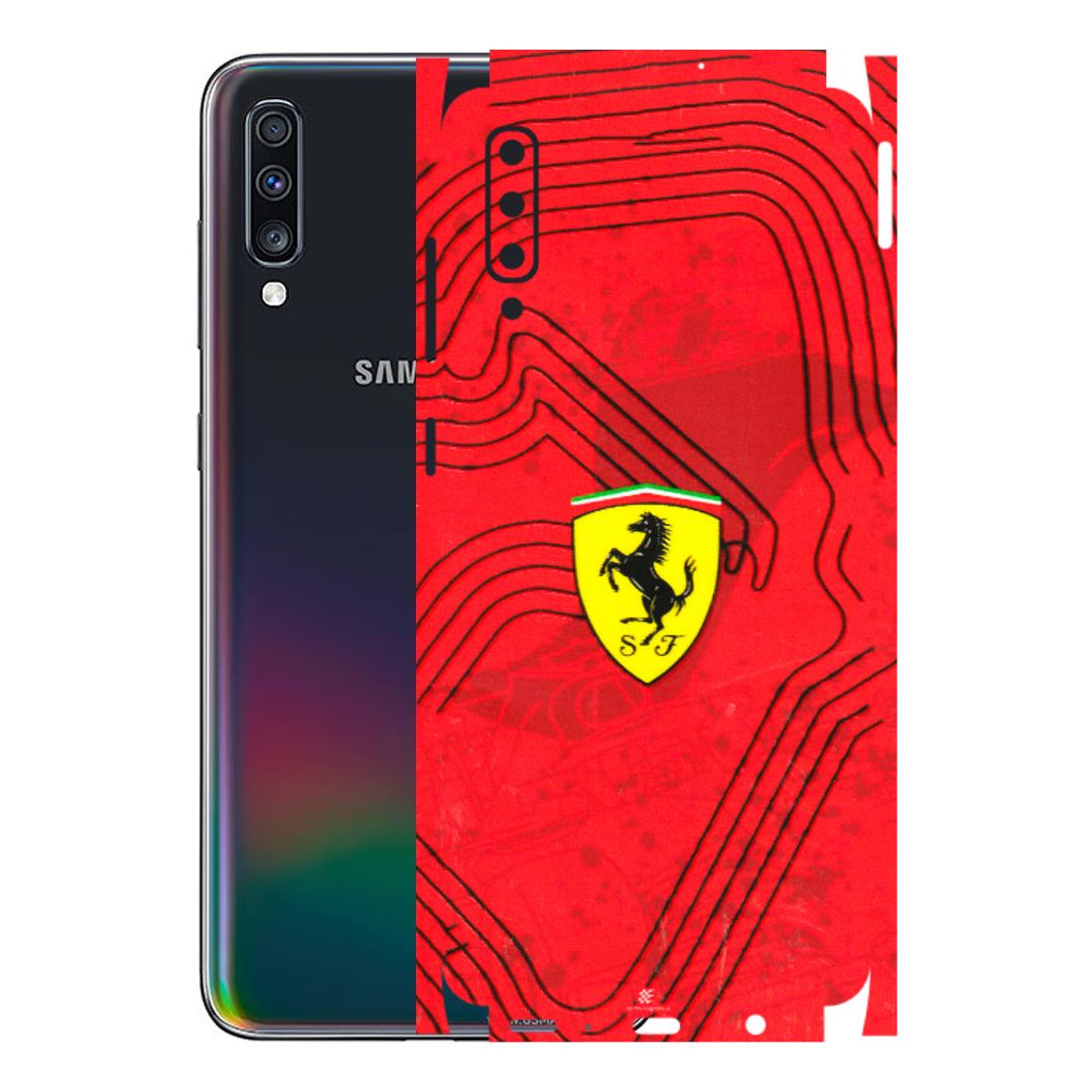 Samsung A/S Series Phone Skins (All Models) - Red Ferrari Logo Stylish - 3D Embossed Finish (L-238) Samsung Galaxy A70