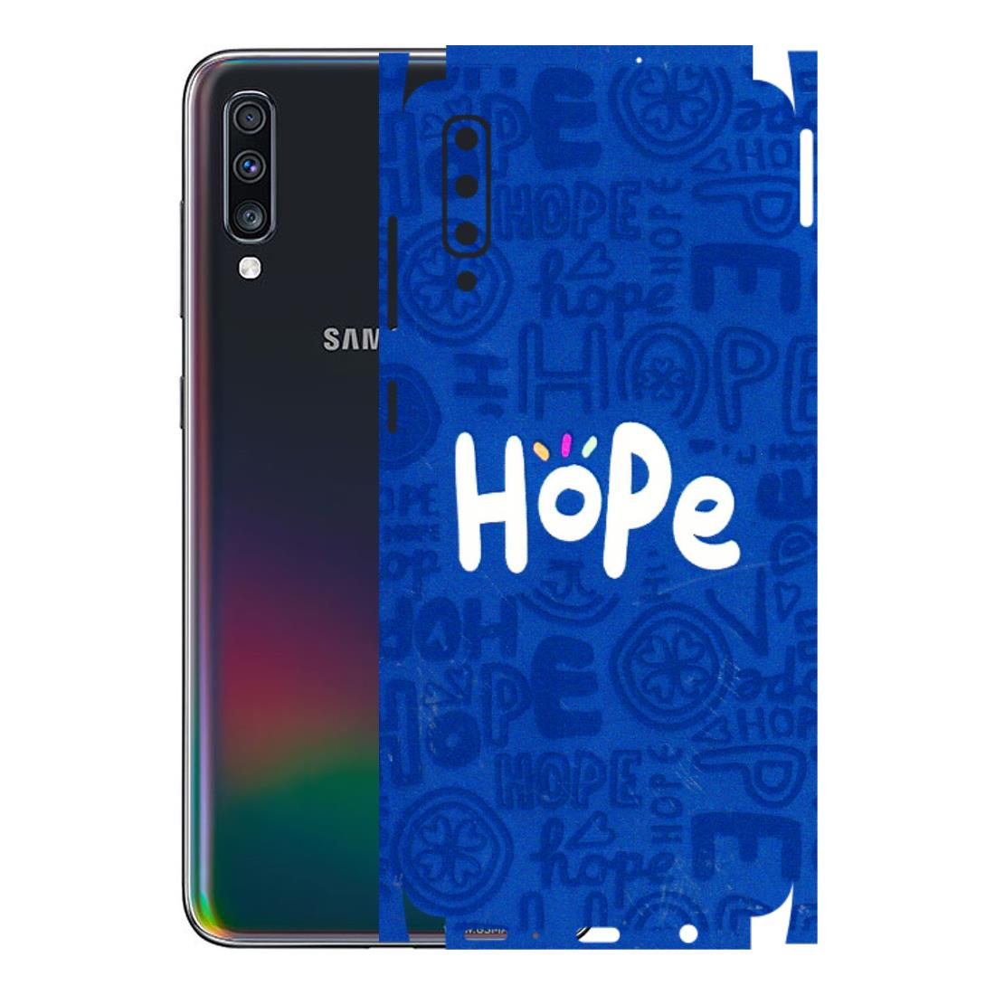 Samsung A/S Series Phone Skins (All Models) - Hope Doodles Blue - 3D Embossed Finish (L-43) Samsung Galaxy A70