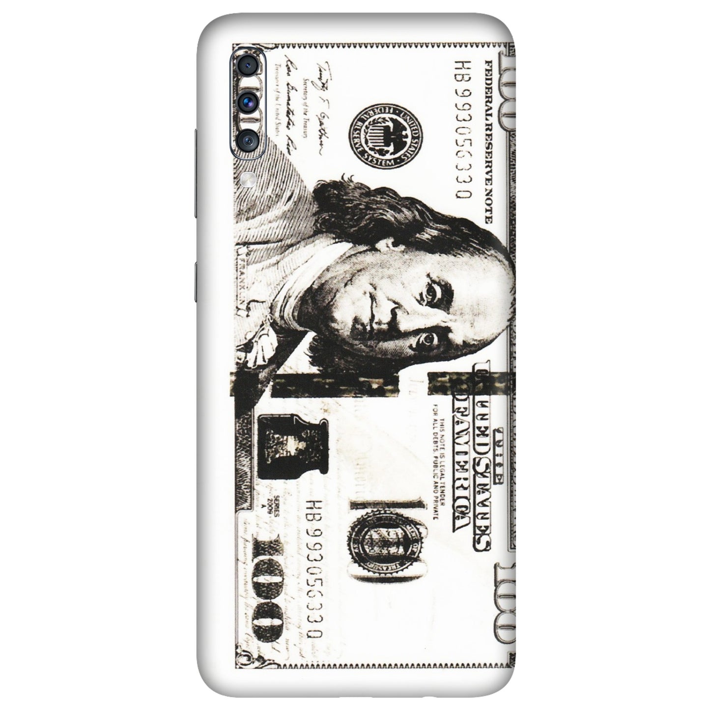 Samsung A/S Series Phone Skins (All Models) - 100 Dollar Currency - Transparent Finish (T-01) Samsung Galaxy A70