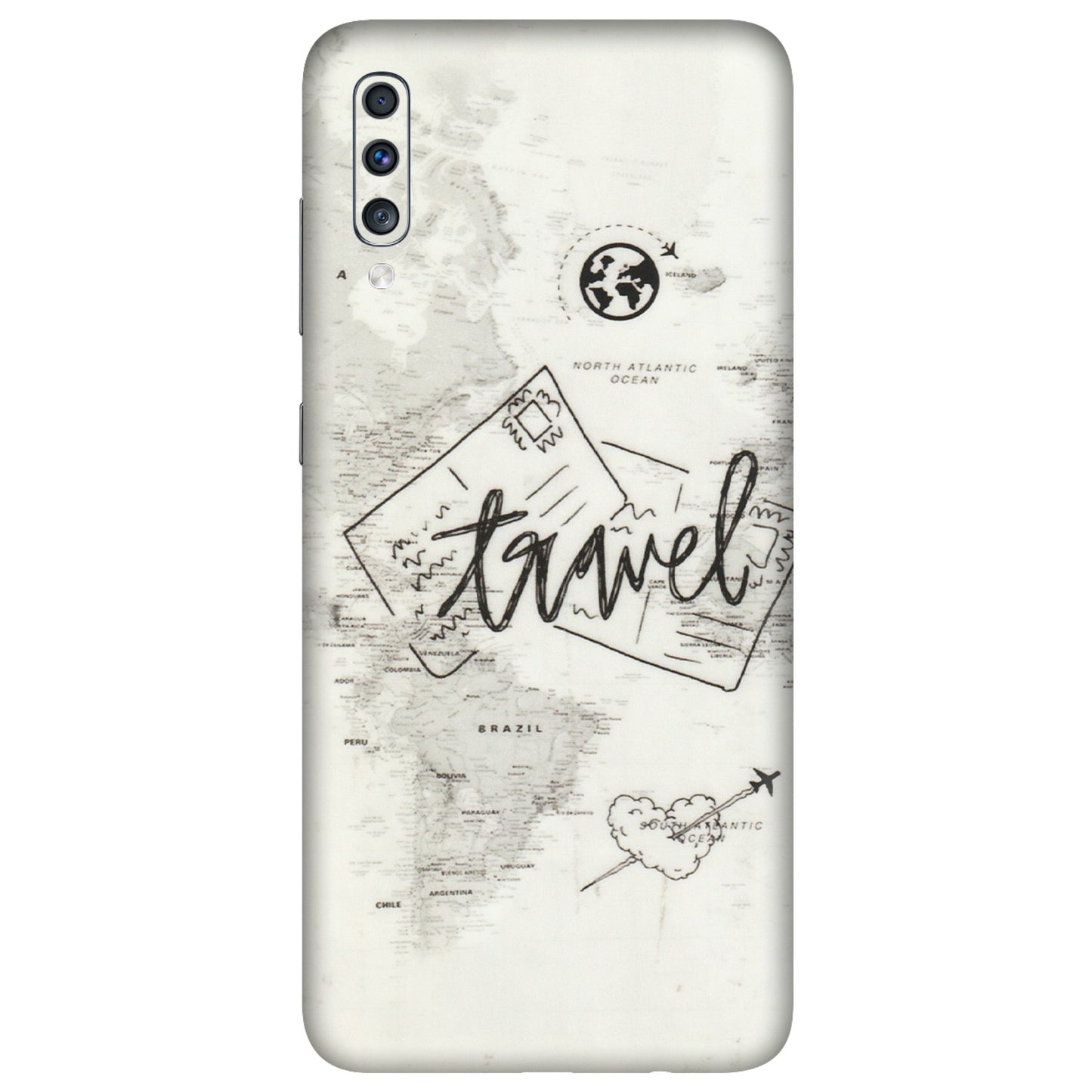 Samsung A/S Series Phone Skins (All Models) - Travel Ticket - Transparent Finish (T-06) Samsung Galaxy A70