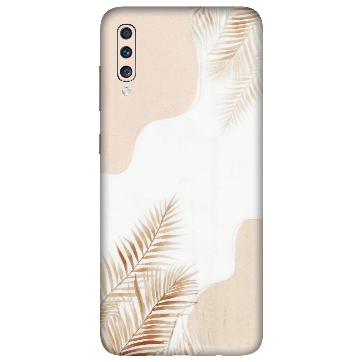 Samsung A/S Series Phone Skins (All Models) - Gold Petals Abstract - Transparent Finish (T-08) Samsung Galaxy A70